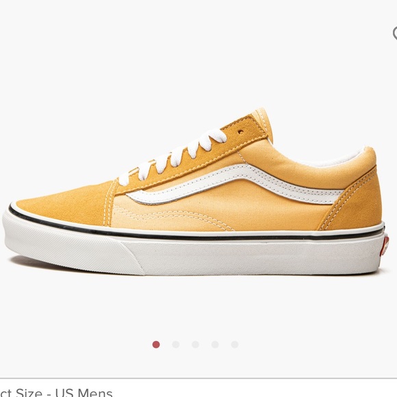 Vans - Unisex Old Skool mustard yellow suede / canvas sneakers - Picture 2 of 9